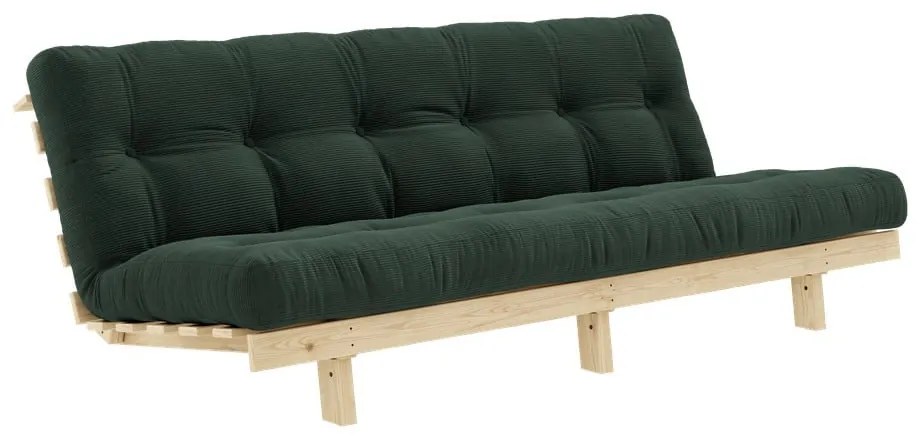 Ciemnozielona sztruksowa sofa 200 cm Lean – Karup Design