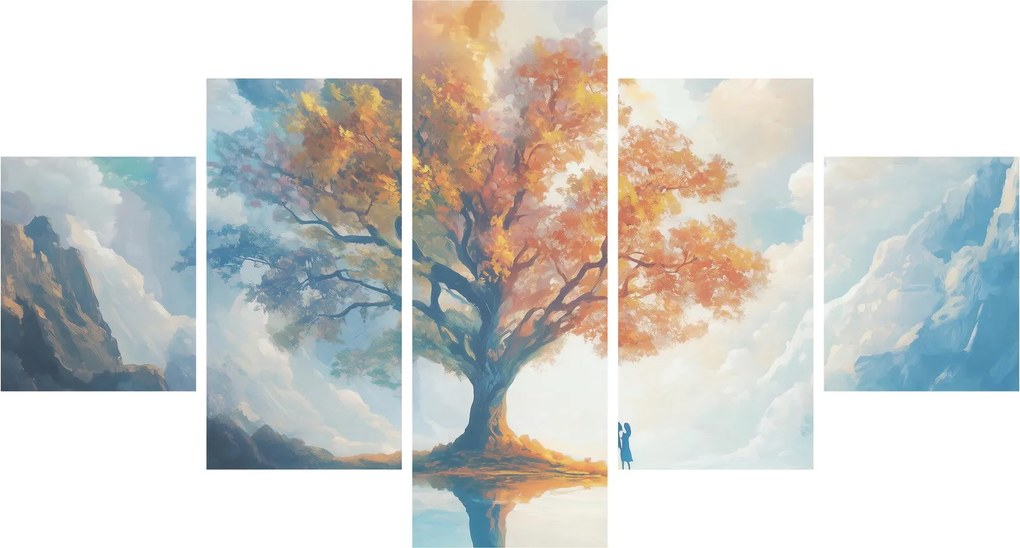 Obraz – Drzewo życia i miłości (125x70 cm)