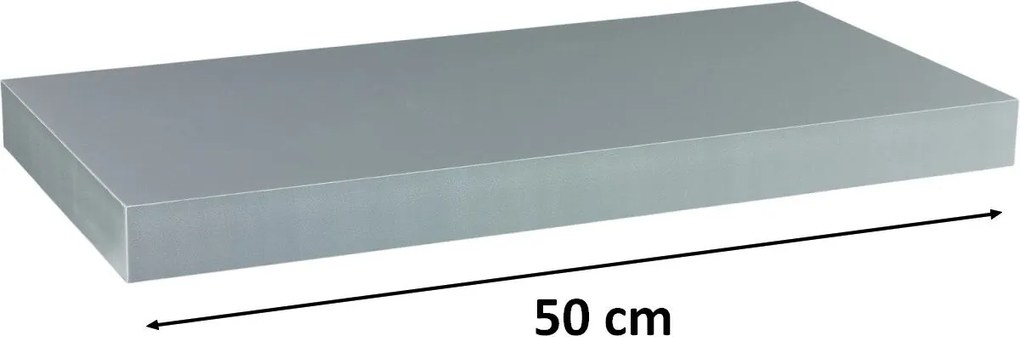 Półka ścienna STILISTA Volato srebrna 50 cm