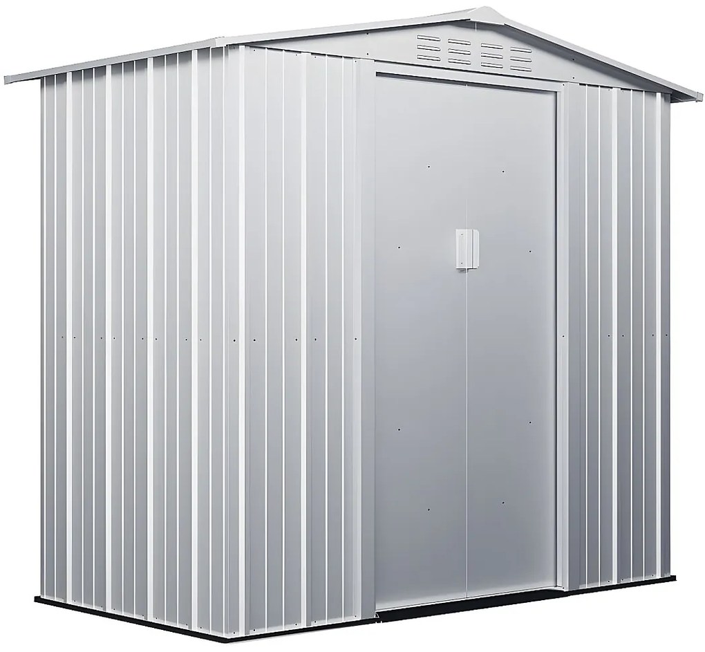 Wiata ogrodowa ze stali galwanizowanej LINUS w kolorze szarym – 2,36 m²