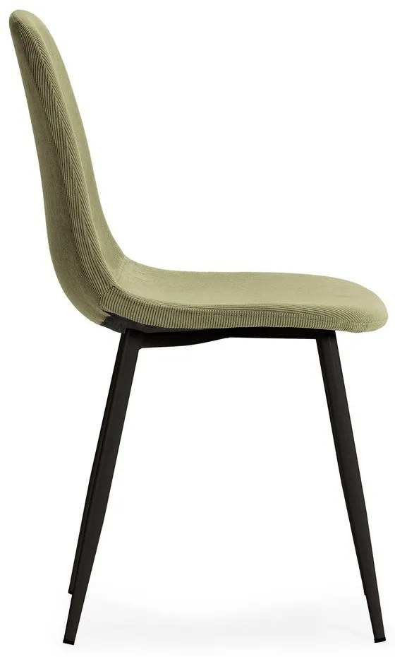 Zielone tapicerowane krzesła zestaw 4 szt. Minka – Marckeric