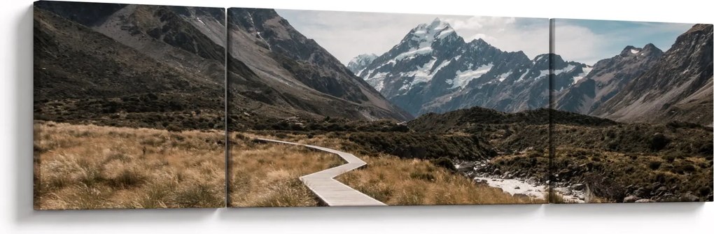 Obraz - Chodnik w dolinie góry Mt. Cook (170x50 cm)