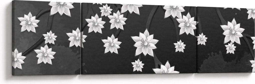 Obraz - Kwiaty na gałęziach (170x50 cm)