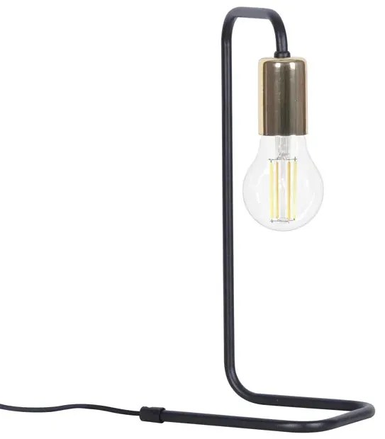 Czarna industrialna lampka stołowa - S834-Pira