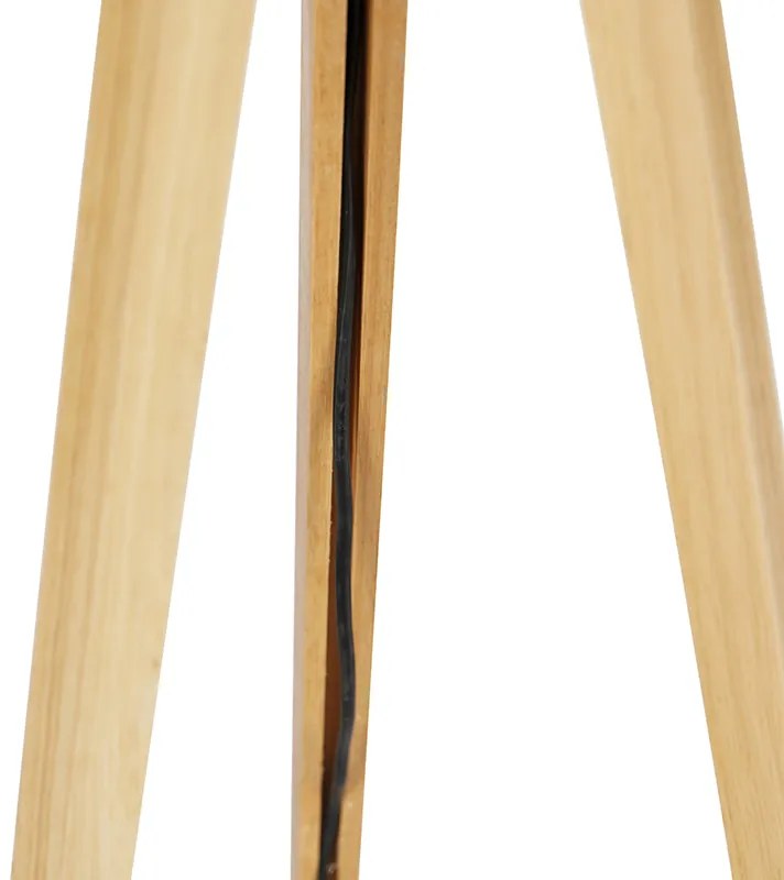 Rustykalna lampa podłogowa statyw naturalny - Tripod Classic Rustykalny / Vintage Oswietlenie wewnetrzne