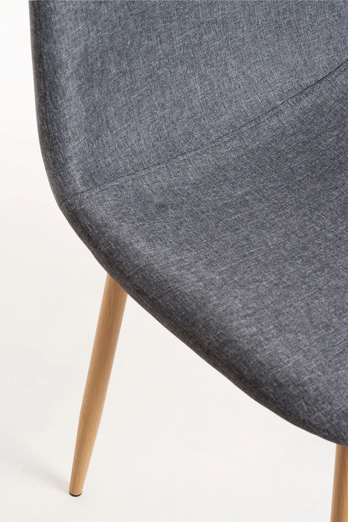 Zestaw 4 Krzese Teok Tkanina