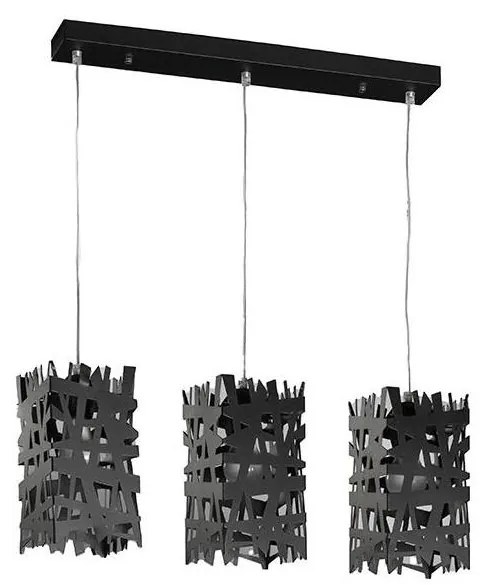 ONLI - Żyrandol na lince FORESTA 3xE27/15W/230V czarny