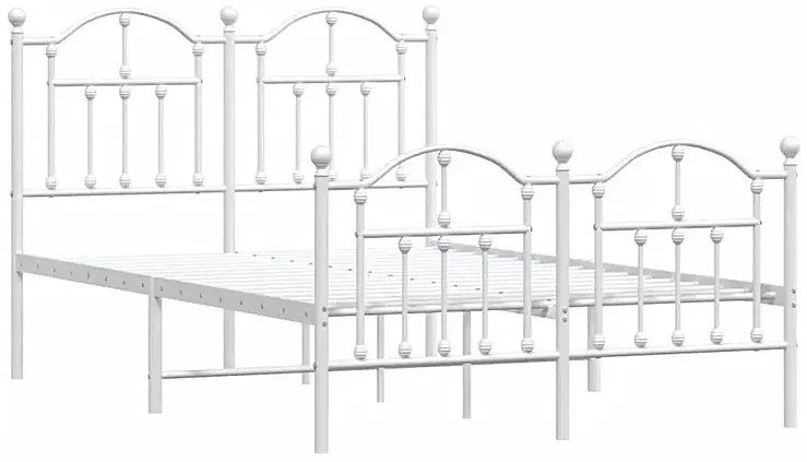 Białe metalowe łóżko industrialne 120x200 cm - Azos