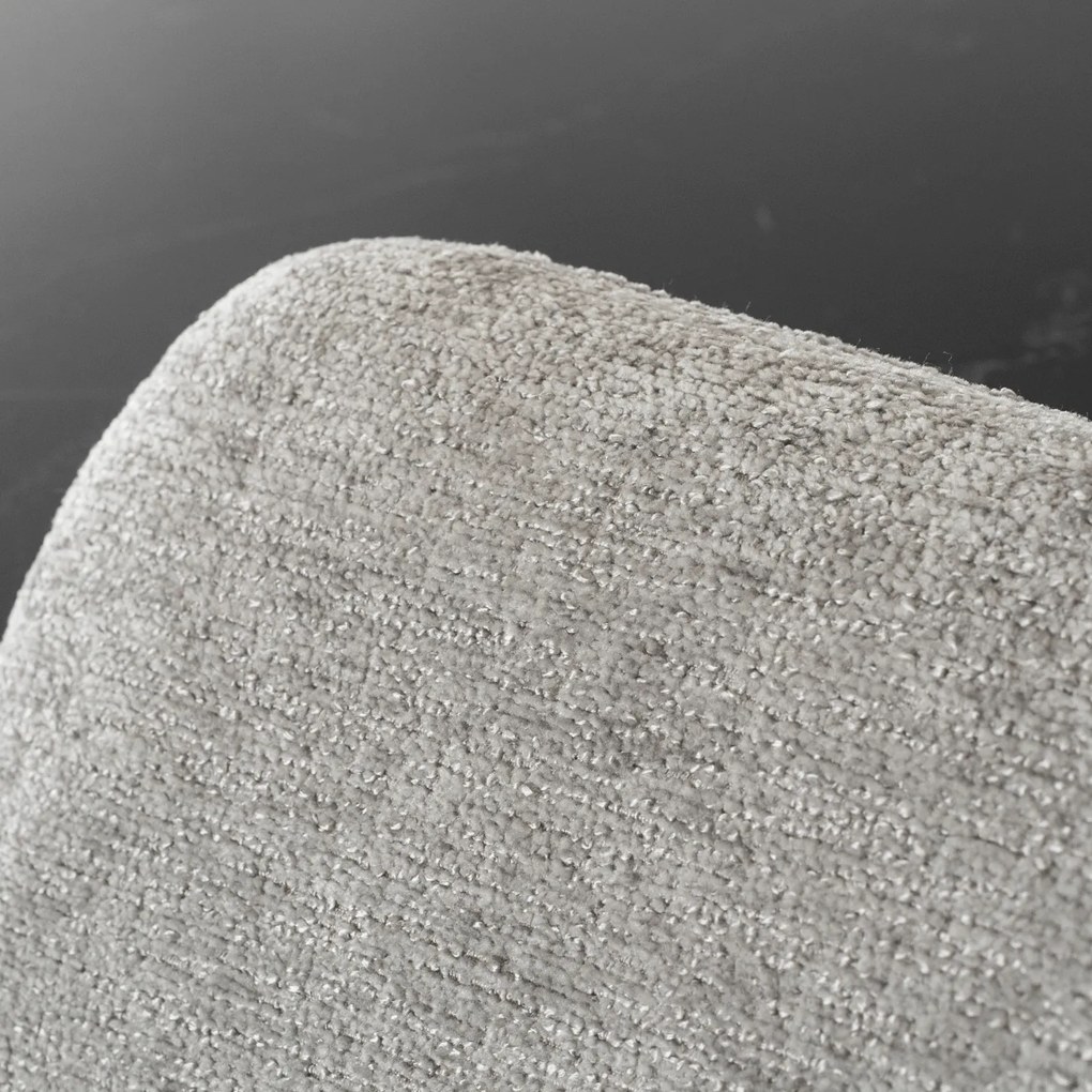 Krzesło Tapicerowane FLAV Szare Nowoczesne