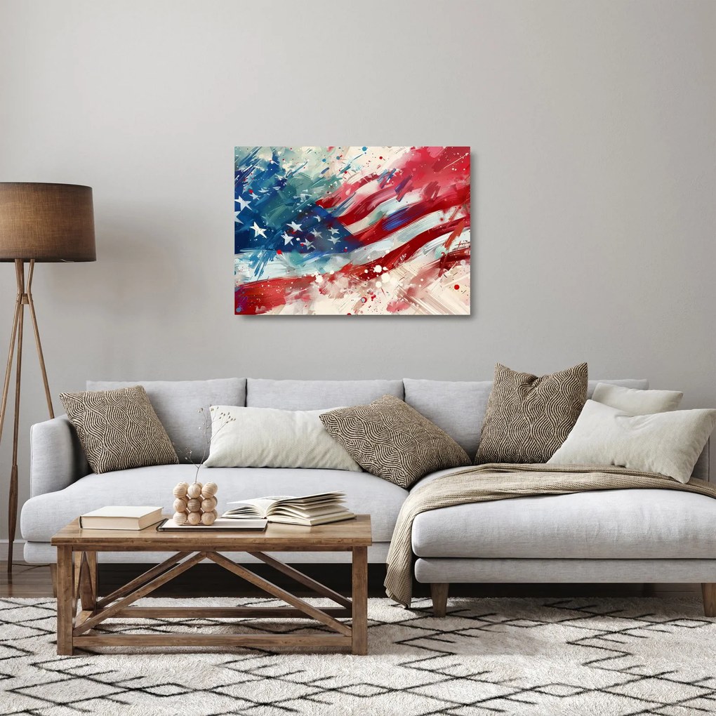 Obraz na szkle - Flaga USA (70x50 cm)