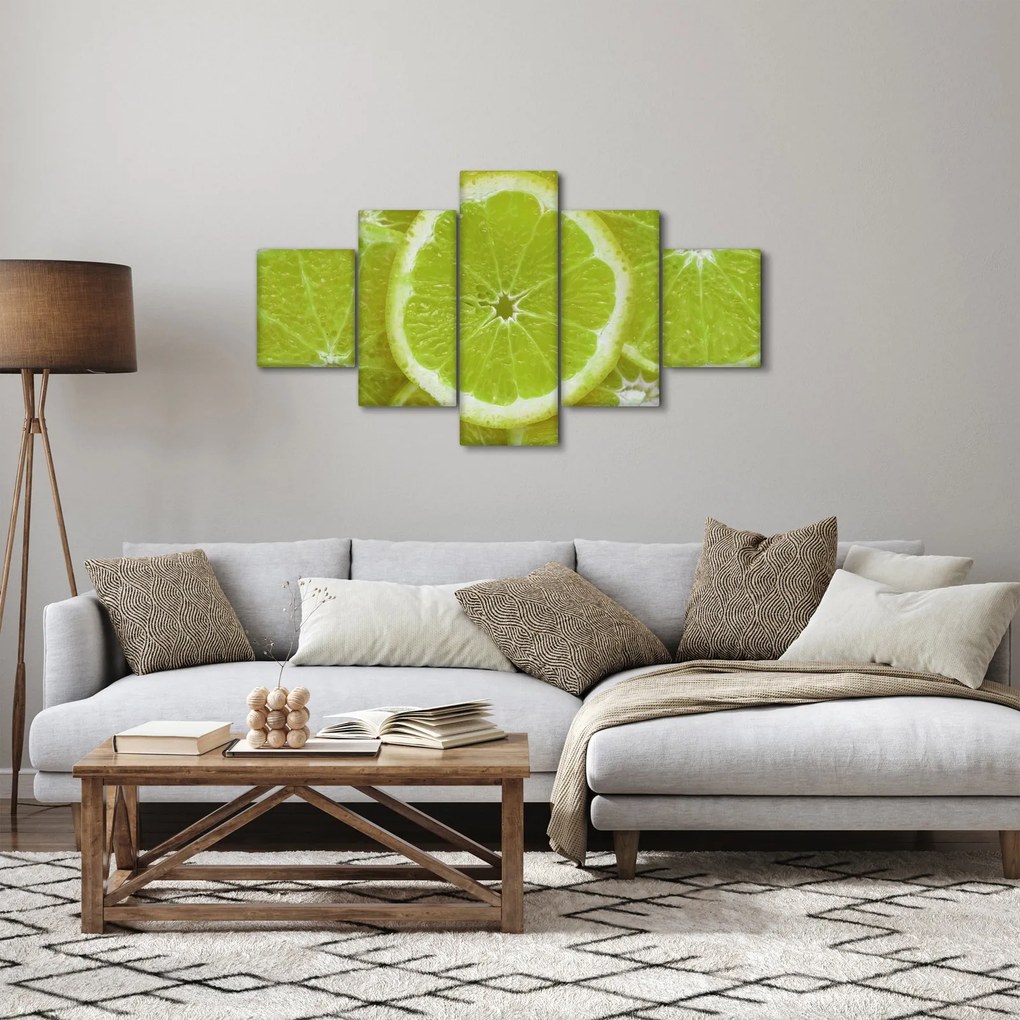 Obraz - pokrojone cytryny (125x70 cm)
