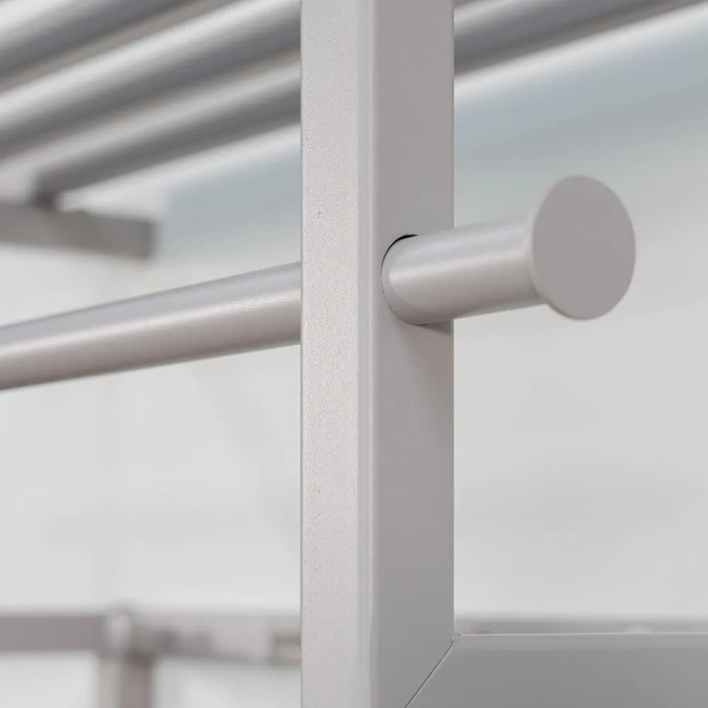 Szarobrązowy metalowy wieszak ścienny z półką 76 cm Rizzoli – Spinder Design