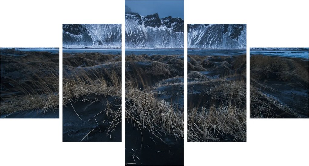Obraz z widokiem na islandzkie szczyty (125x70 cm)