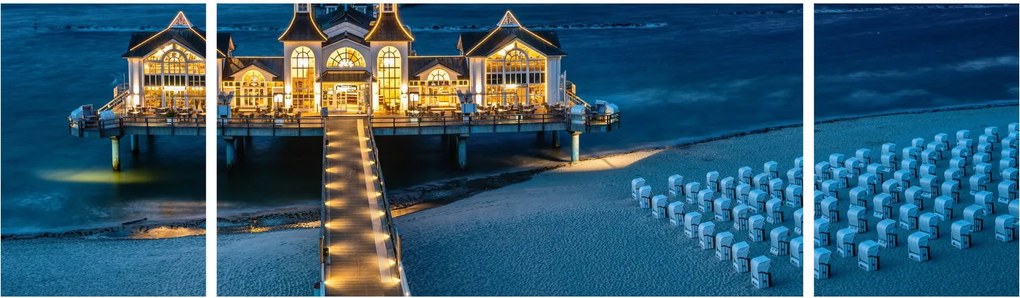 Obraz - hotel na plaży (170x50 cm)