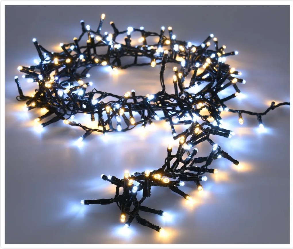 Świąteczny łańcuch świetlny Twinkle zimny i ciepły białym 700 LED, 14 m