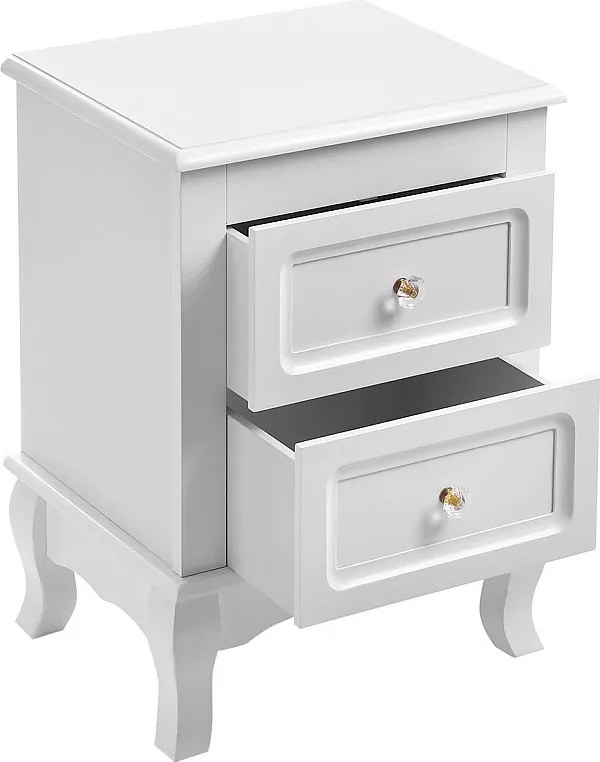 Stolik nocny 30x38x52 cm biały