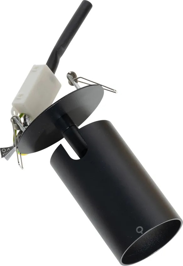 Nowoczesny podtynkowy reflektor czarny GU10 50 mm - Chels