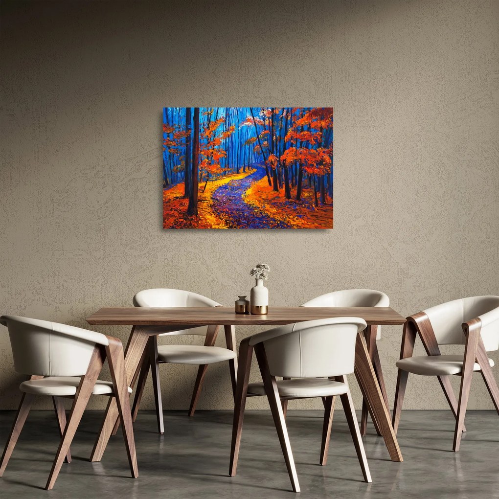 Obraz na szkle jesiennego lasu (70x50 cm)