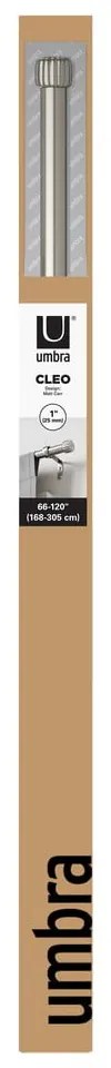 Stalowy regulowany karnisz w kolorze srebra 168 - 305 cm Cleo – Umbra