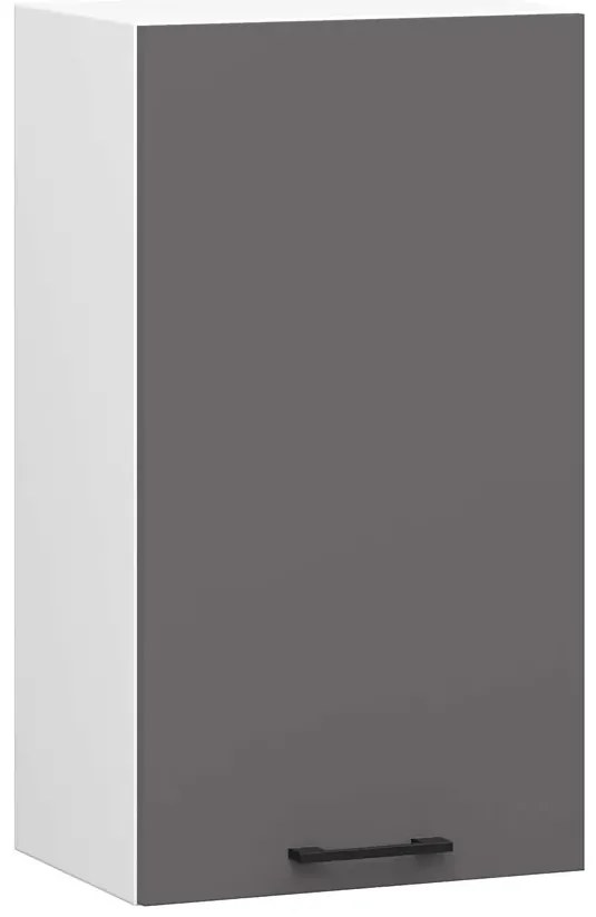 Szara minimalistyczna górna szafka kuchenna - Vivienne 15X 40 cm