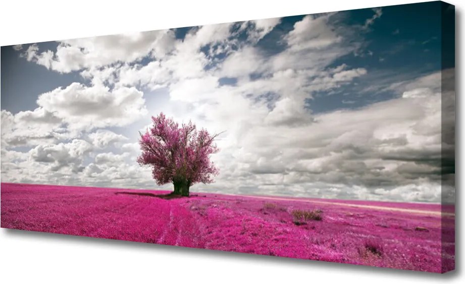 Obraz na płótnie Samotne Drzewo w Polu