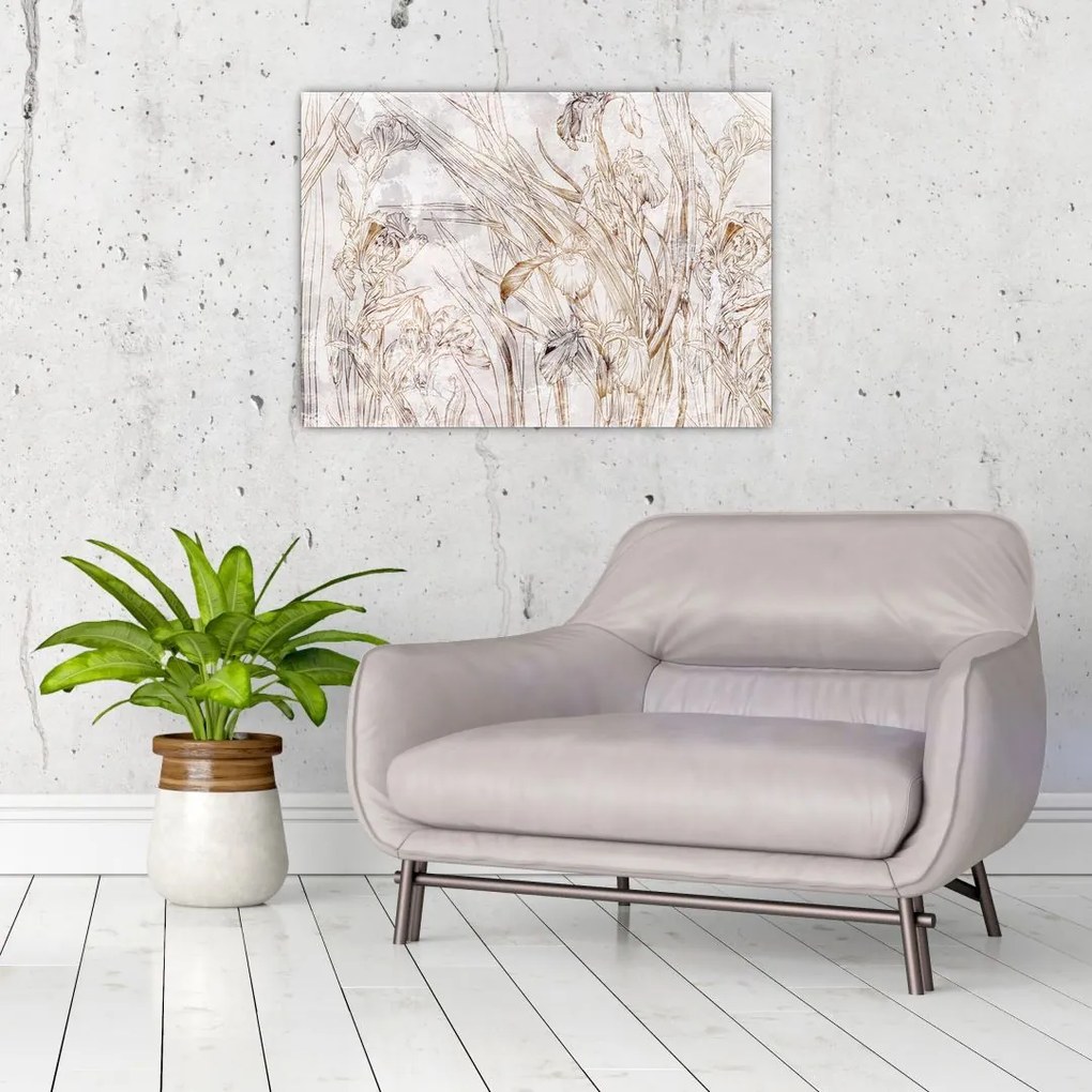 Obraz na szkle - Irysy (70x50 cm)