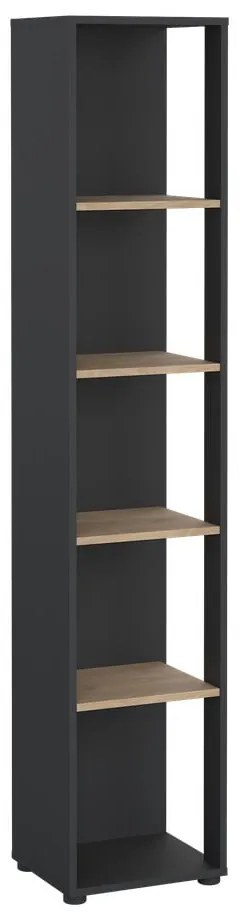 Antracytowo-naturalny regał w dekorze dębu 41x205 cm Sign – Tvilum