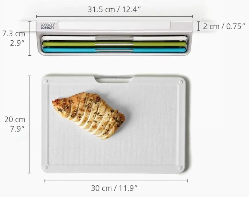 Deski ze stojakiem zestaw 3 szt. 23x31,5 cm Folio Slim – Joseph Joseph