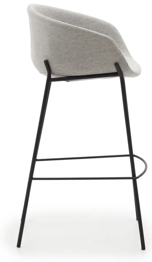 Jasnoszary hoker (wysokość siedziska 75 cm) Yvette – Kave Home