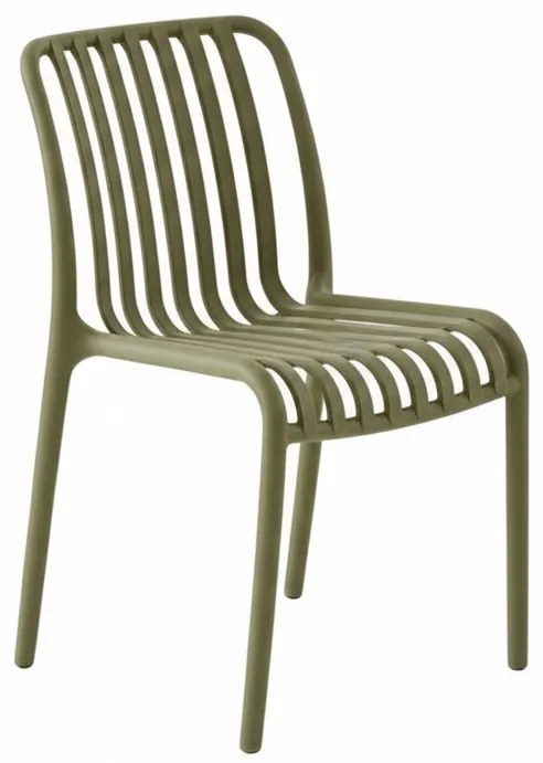 Plastowe krzesło TREGO, zielone