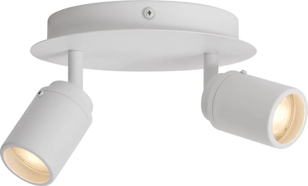 Nowoczesny reflektor łazienkowy biały 2-punktowy IP44 - Ducha