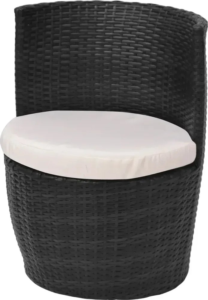 Zestaw czarnych mebli ogrodowych - Lisga