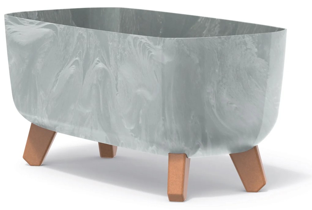 Donica ogrodowa z wkładem Gracia Case Beton Effect 39 x 19,5 x 19 cm beton PROSPERPLAST