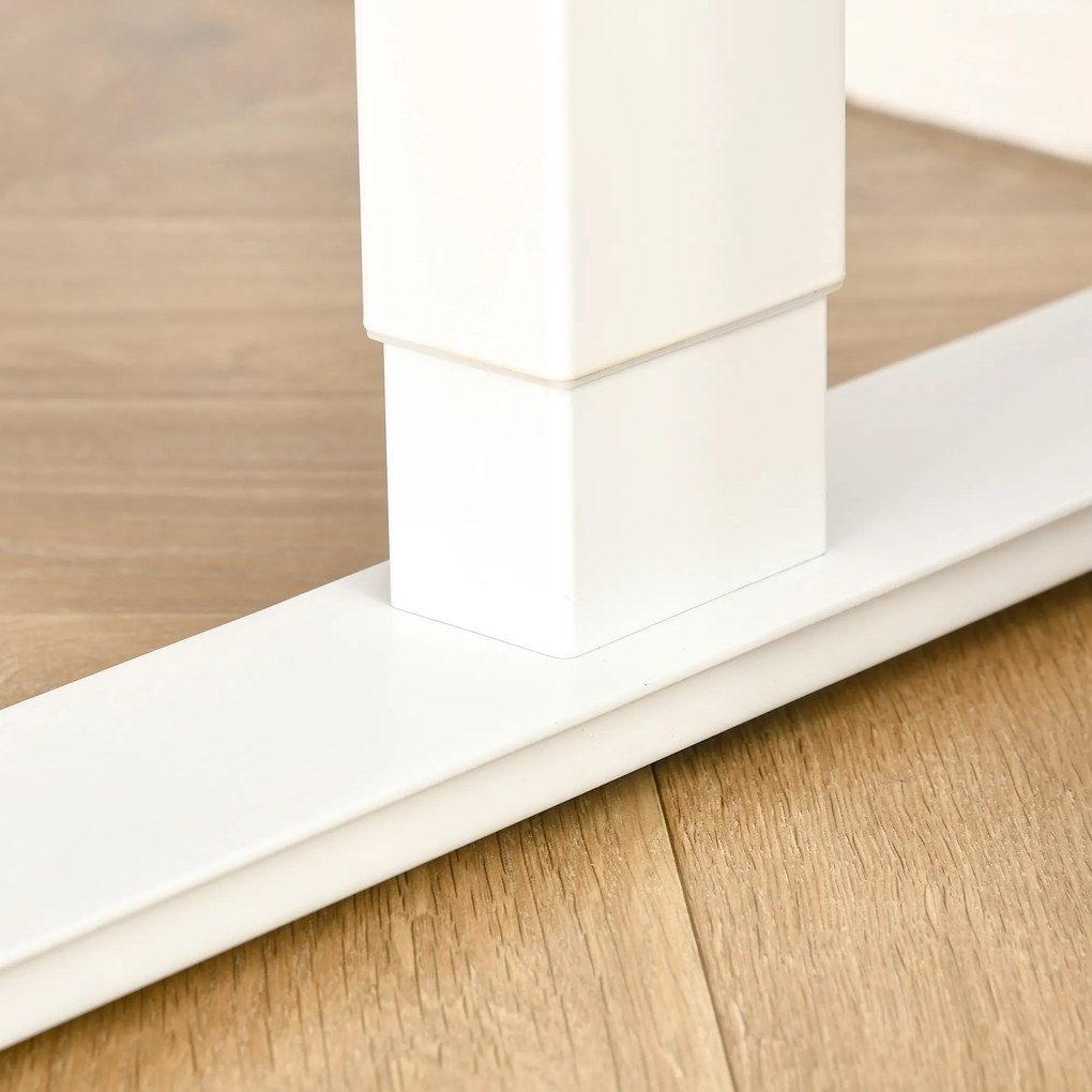 Vinsetto Biurko elektryczne biurko komputerowe z regulacją wysokości metal kolor naturalny biały