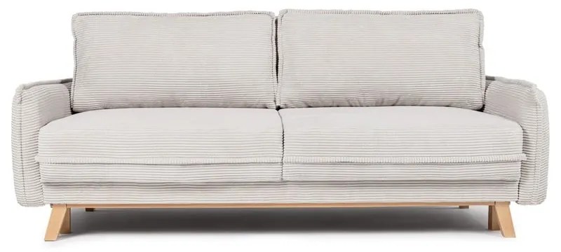 Beżowa sztruksowa rozkładana sofa 218 cm Tori – Bonami Selection