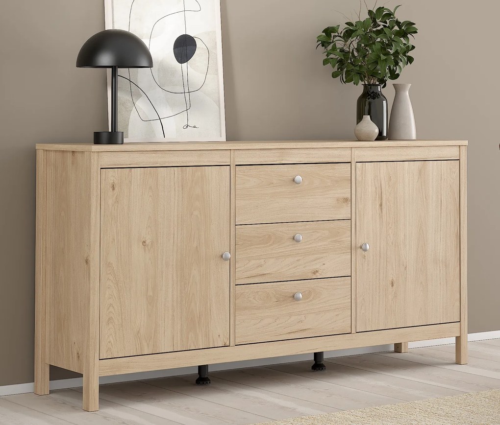 Komoda pokojowa z szafkami i szufladami Madrid 3+2, jackson hickory