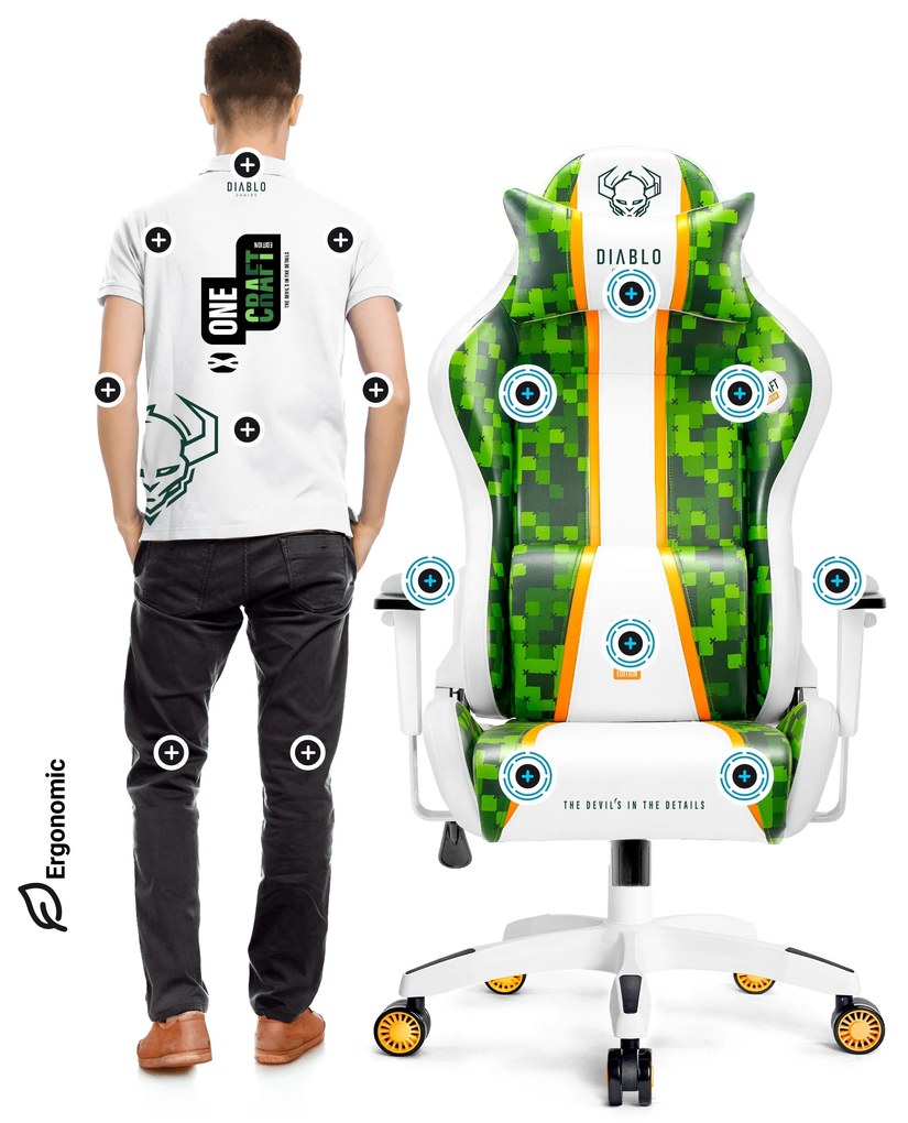 Fotel gamingowy Diablo X-One 2.0 King Size, Craft Edition