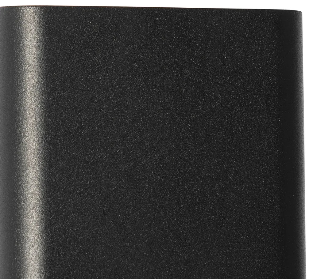 Zewnetrzna Nowoczesna lampa ścienna czarna w komplecie z LED IP54 kwadratowa - Evi Nowoczesny Oswietlenie zewnetrzne