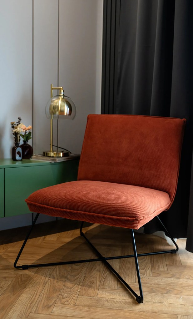 Lampka nocna złota glamour, metal i szkło, 48 cm