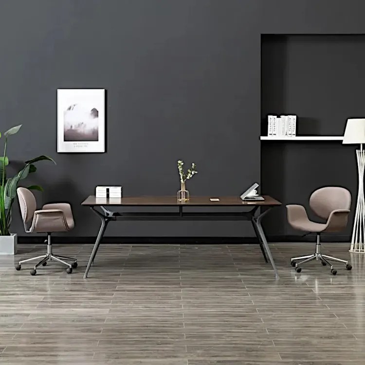 Brązowoszare obrotowe krzesło biurowe B4-G03