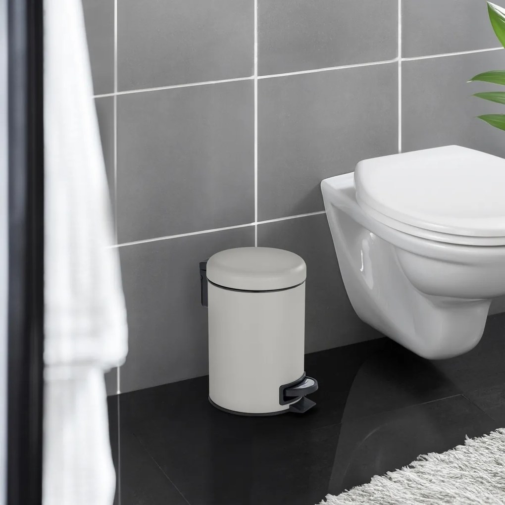 Wenko Kosz na śmieci z pedałem Leman 3 l, taupe, 3 l