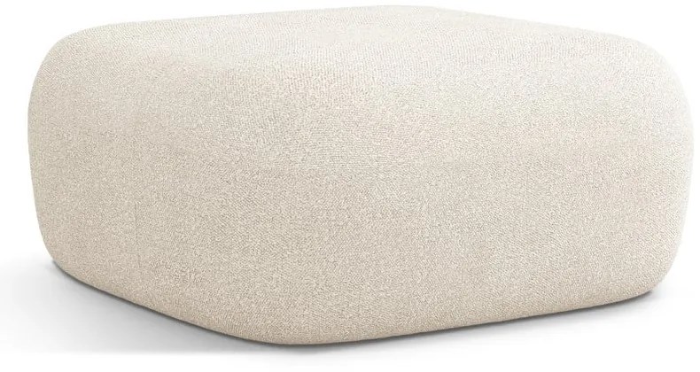 Beżowy podnóżek z materiału bouclé Jenny – Micadoni Home