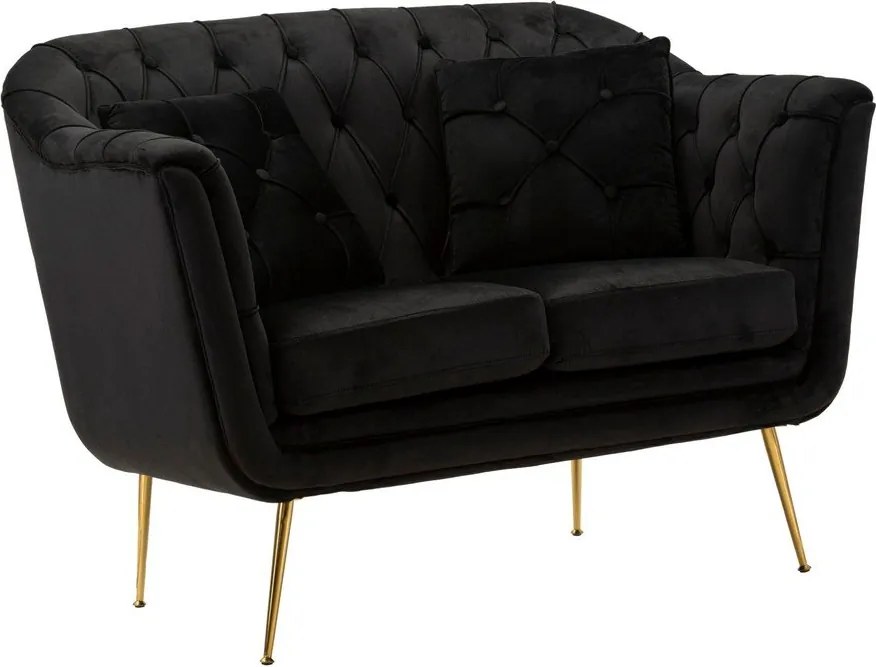 Czarna aksamitna sofa 130 cm Budapest – Mauro Ferretti