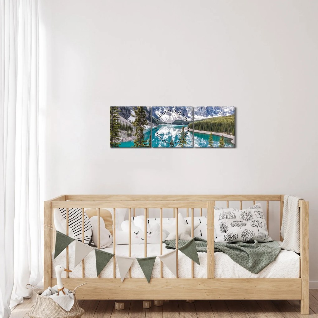 Obraz - Park Narodowy Banff (z zegarem) (90x30 cm)