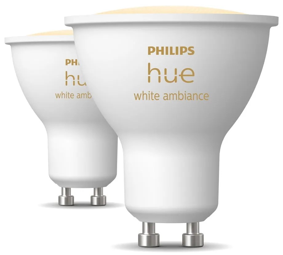 Inteligentne żarówki zestaw 2 szt. LED z gwintem GU10, 4 W White ambiance – Philips Hue