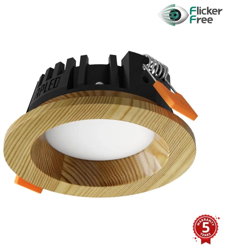 APLED - LED Oświetlenie RONDO WOODLINE LED/3W/230V 4000K śr. 9 cm sosna solidne drewno