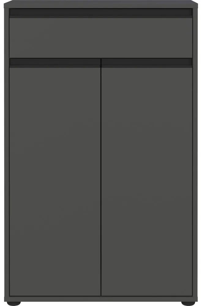 Antracytowa wysoka szafka łazienkowa 63x98 cm Lemont – Germania
