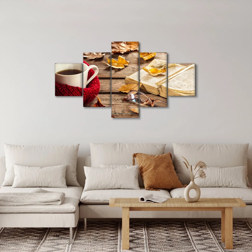Obraz - Jesienna filiżanka herbaty (125x70 cm)