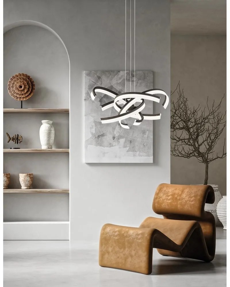 Czarna lampa wisząca LED ze ściemniaczem ø 65 cm Sund TW – Fischer & Honsel