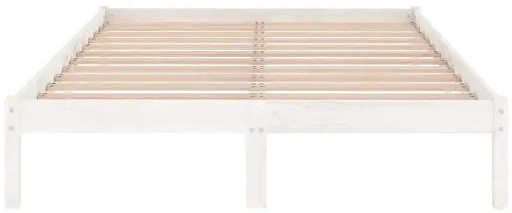 Białe małżeńskie łóżko z drewna 160x200 cm - Selvis 6X